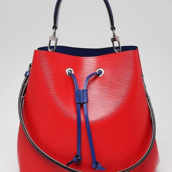 Louis Vuitton Coquelicot/Blue Epi Leather NeoNoe Bag - Picture 1 of 12